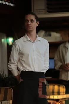 server in restaurant uniform